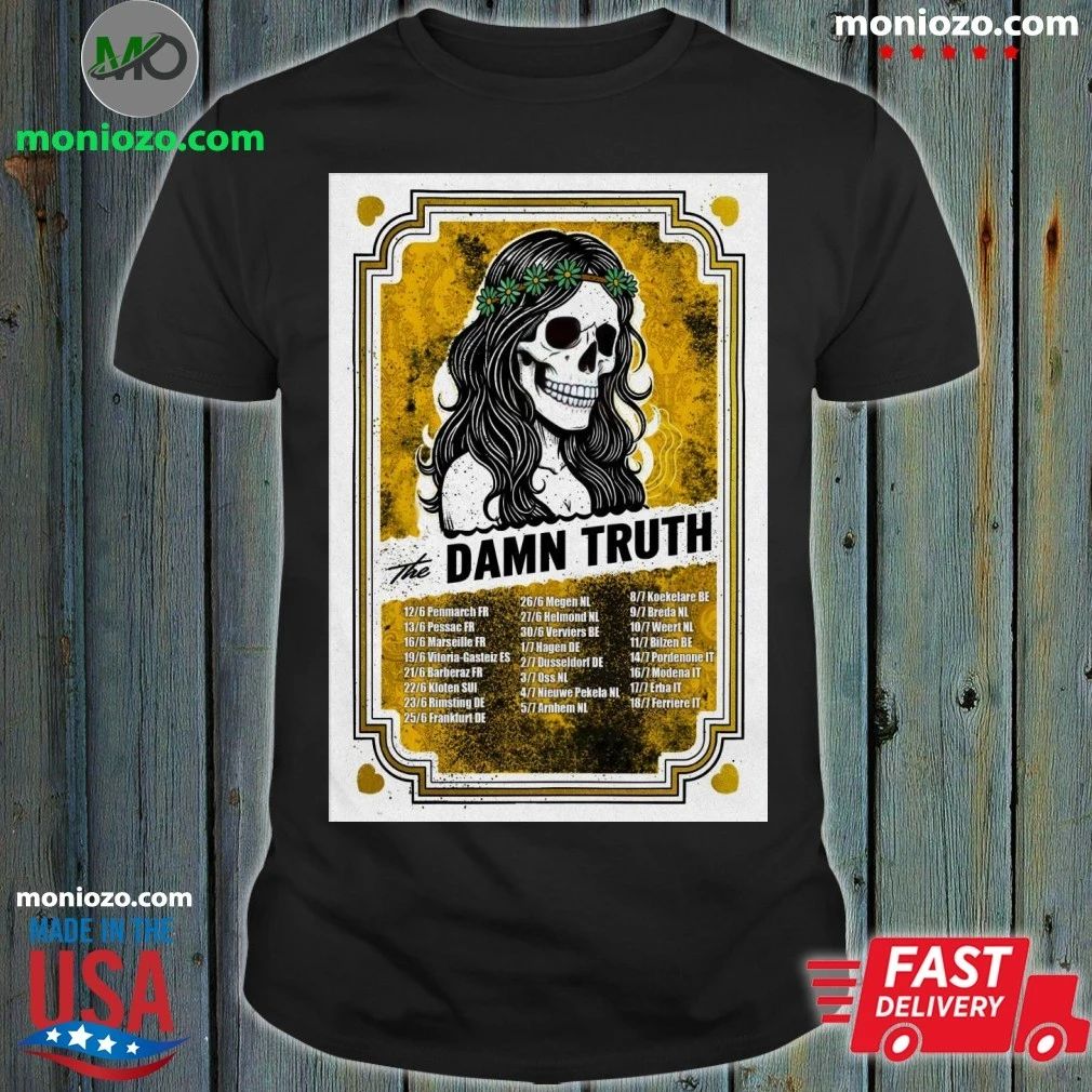 The Damn Truth Europe 2026 Tour Poster Shirt – Perfect Gift for Men & Women