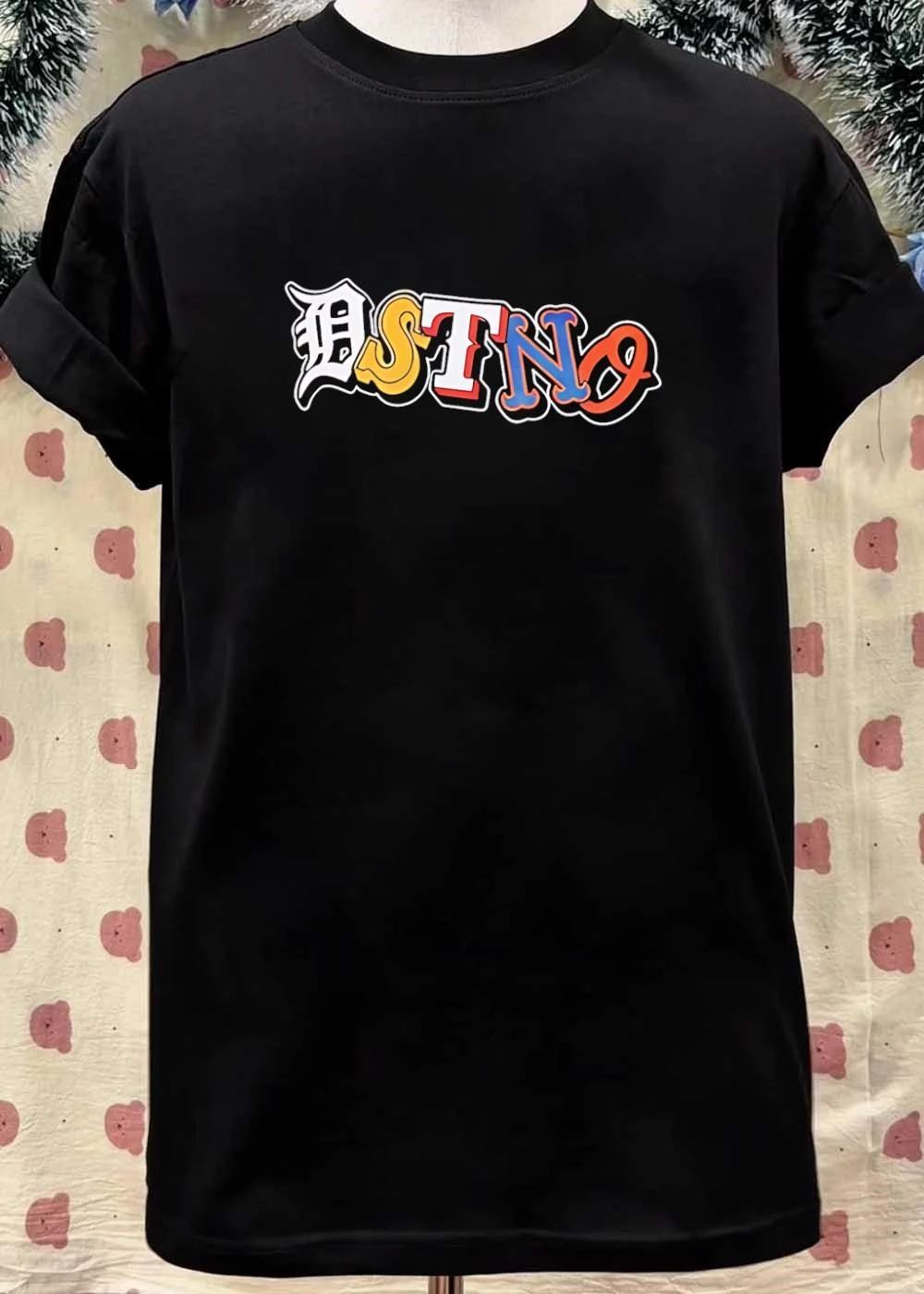 DSTNO Detroit Tigers Yellow White Navy Orange MLB Team Logo T-Shirt
