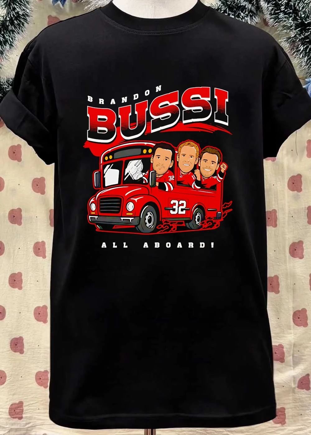 Brandon Bussi All Aboard Bus Boston Bruins T-Shirt