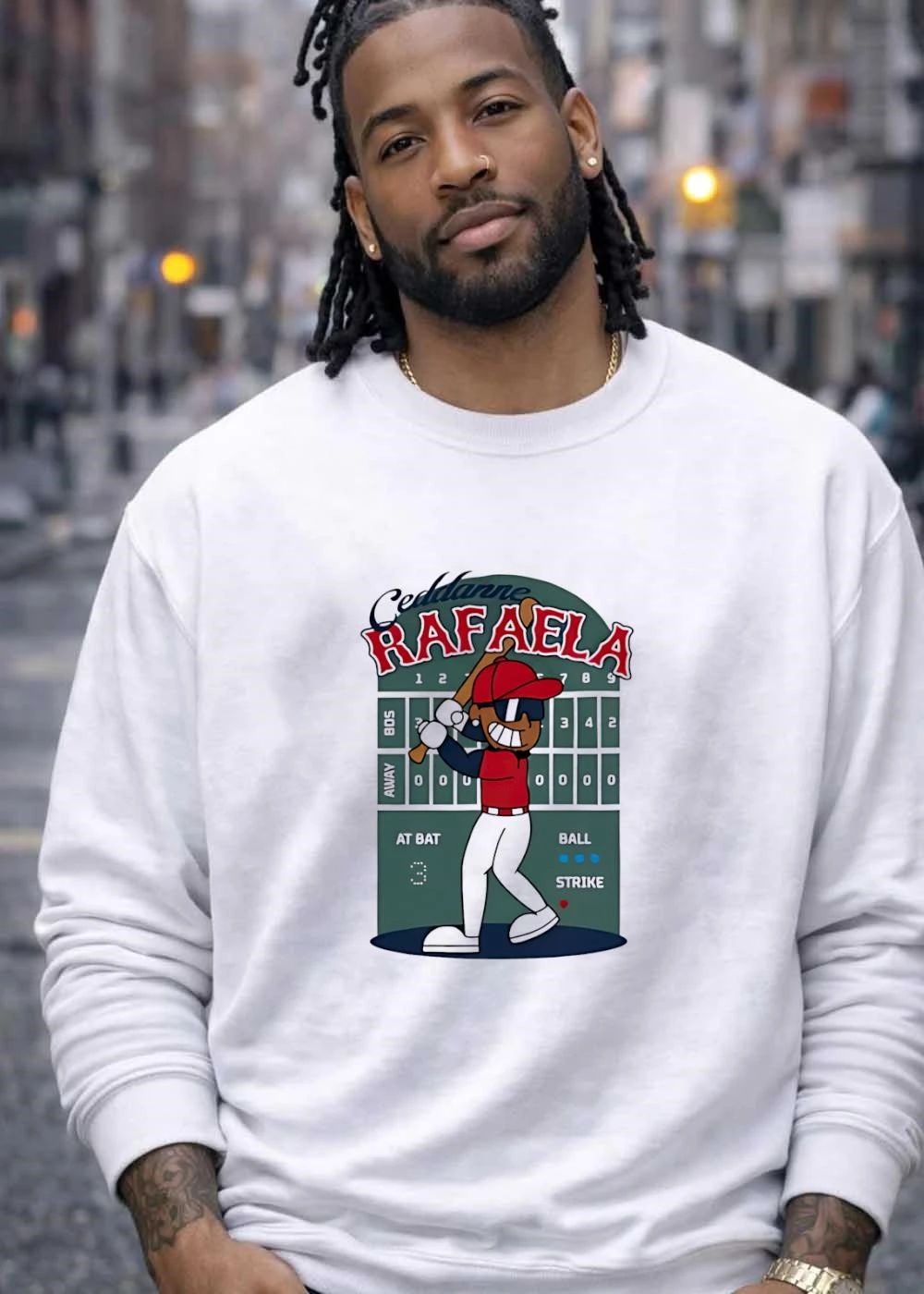Ceddanne Rafaela Boston Red Sox on field game play action MLB Ceddanne RAFAELA shirt