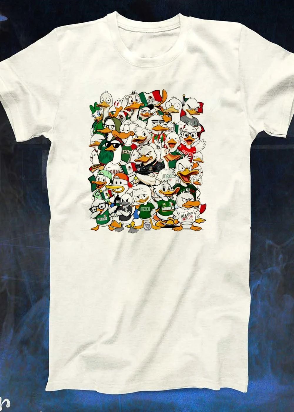 Group of Ducks Wearing Mexico Soccer Jerseys T-Shirt