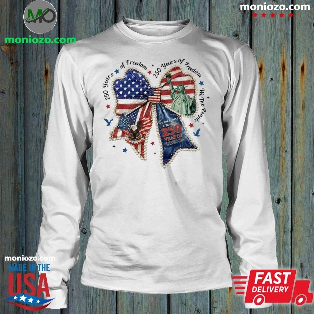 Patchwork coquette 250 years of freedom america flag shirt