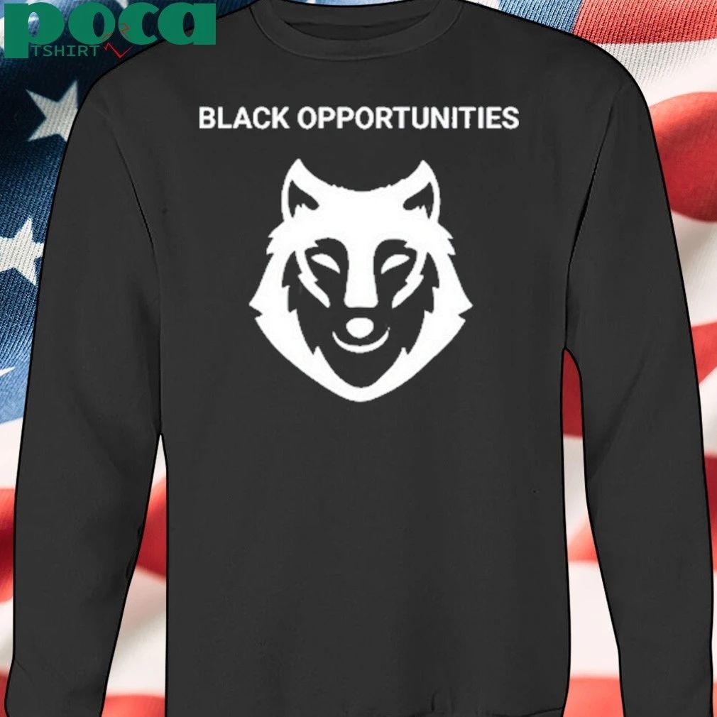 Hawk Newsome Wearing Black Opportunities shirt