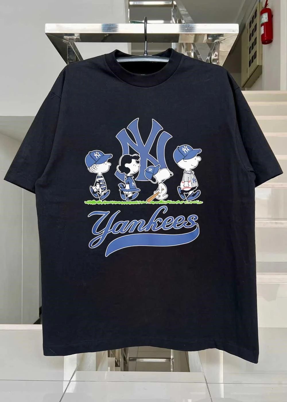 Peanuts Gang NY Yankees Baseball T-Shirt