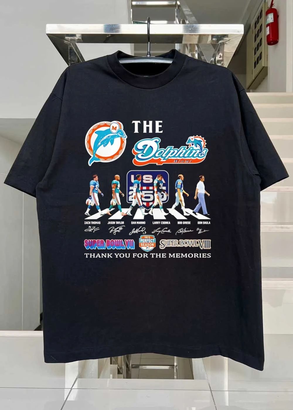 Zach Thomas Jason Taylor Dan Marino Larry Csonka Bob Griese Don Shula Miami Dolphins Shirt