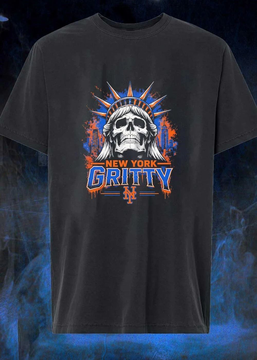 New York Gritty Statue Of Liberty Skull Mets Baseball shirt