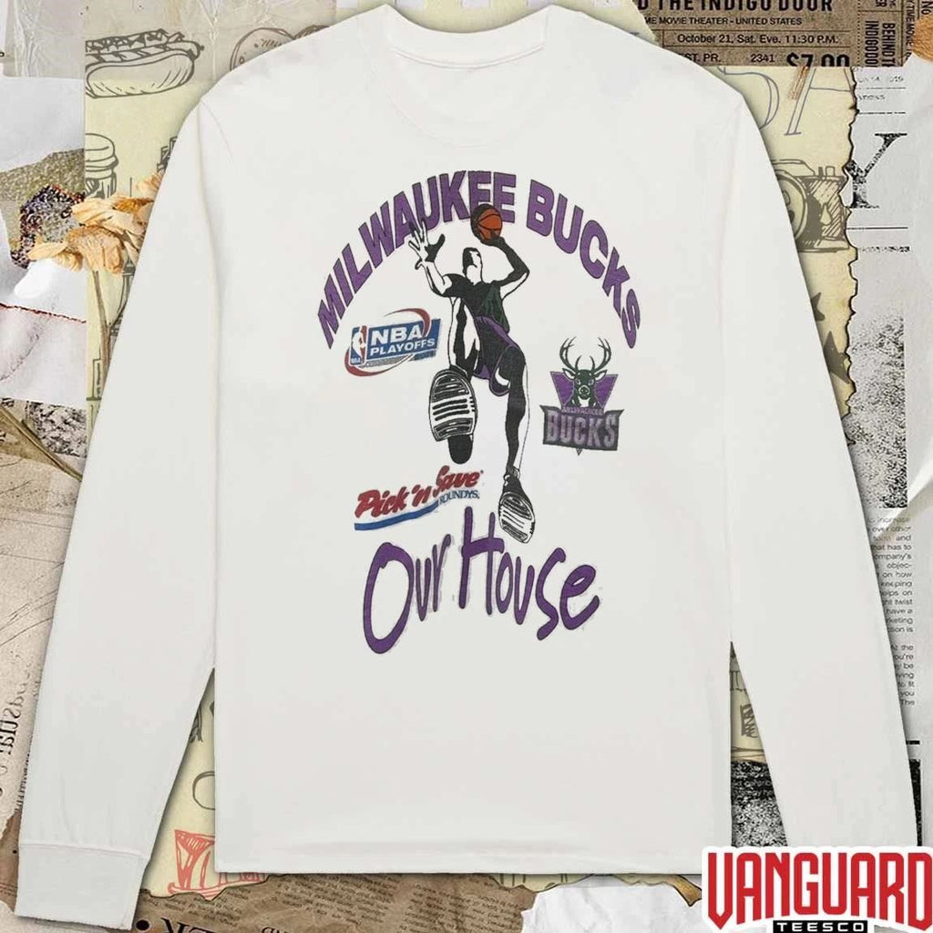 2001 Milwaukee Bucks NBA Pick ‘N Save Roundy’s Our House t-shirt