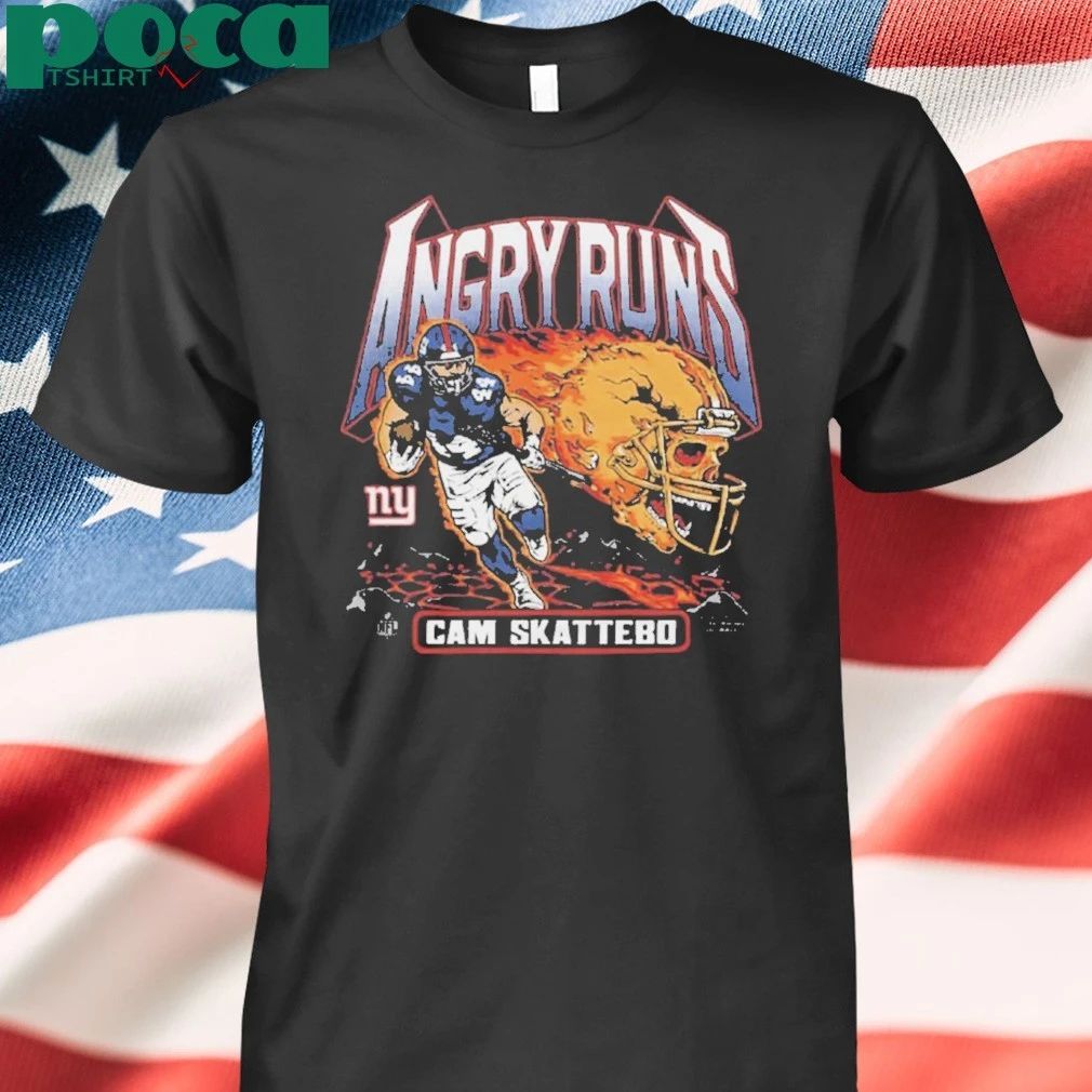 Cam Skattebo New York Giants Angry Runs Shirt