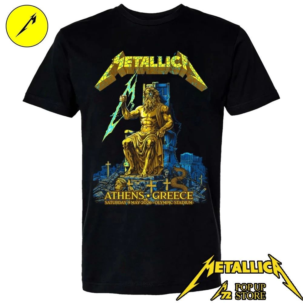 Metallica Tonight In Athens Olympic Stadium May 9, 2026 Gojira and Knocked Loose by Revolver Dart Shirt