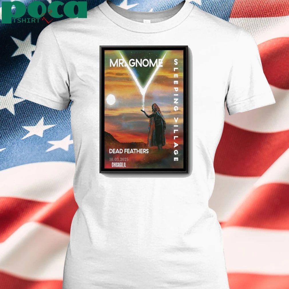 Mr Gnome Sleeping Village Illinois Poster shirt