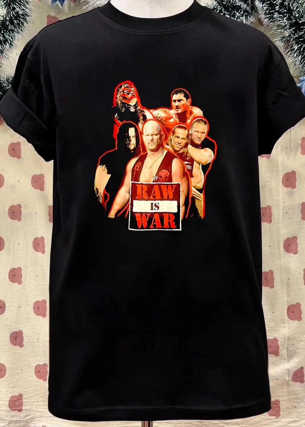 WWF Wrestling Legends Raw is War Stone Cold The Undertaker T-Shirt