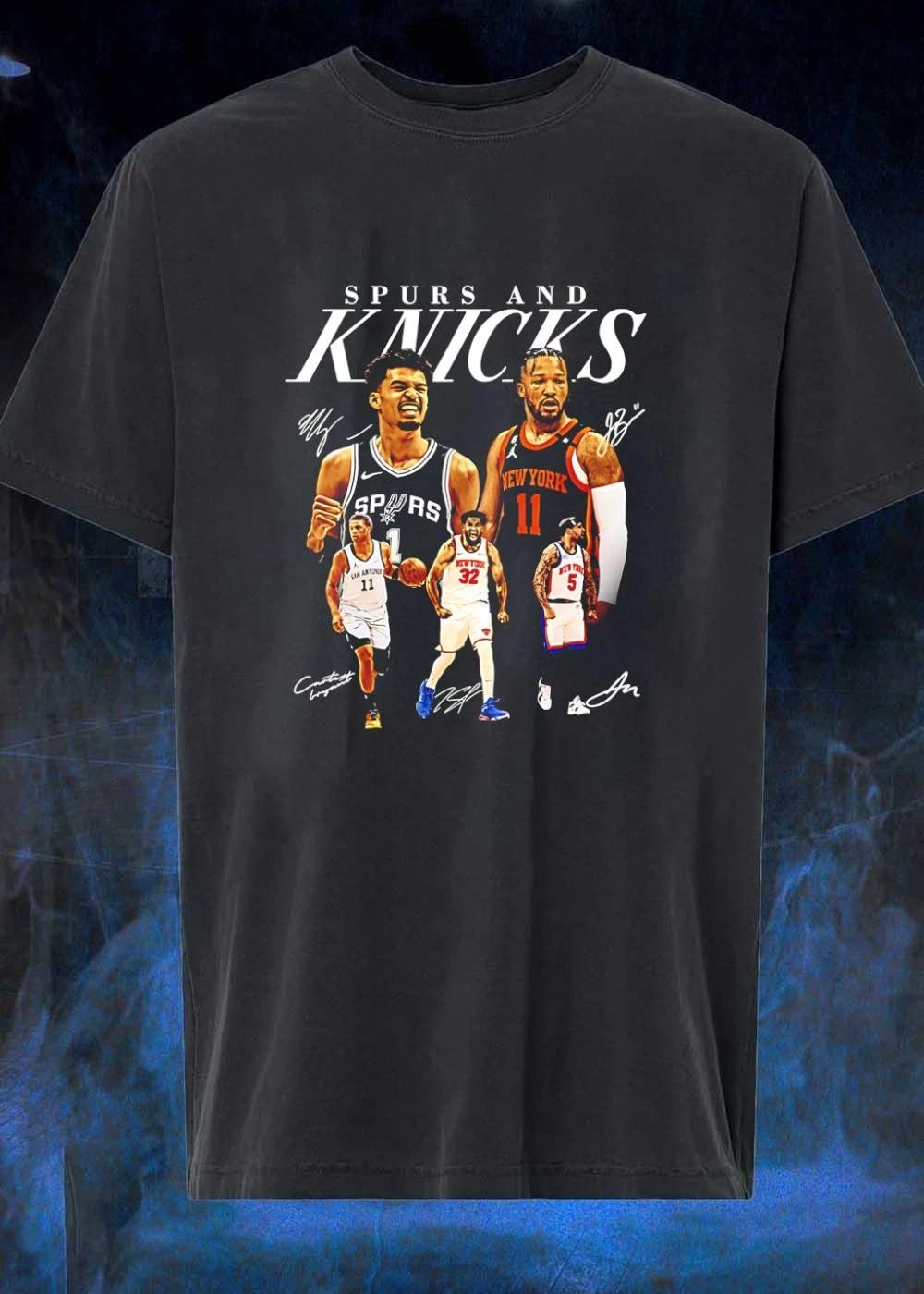 Spurs And Knicks Basketball Players Victor Wembanyama Jalen Brunson shirt