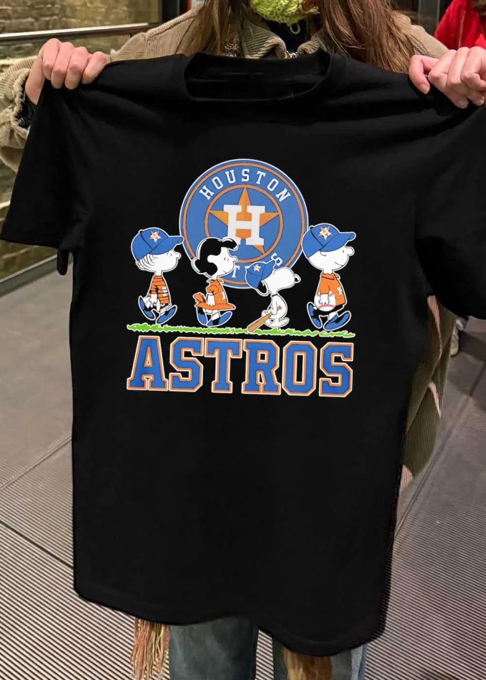 Peanuts Gang Houston Astros Baseball T-Shirt