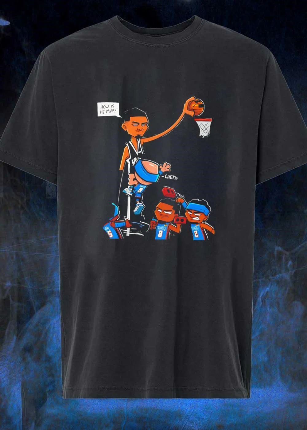 Victor Wembanyama San Antonio Spurs Chet Holmgren Oklahoma City Thunder How is he MVP NBA shirt