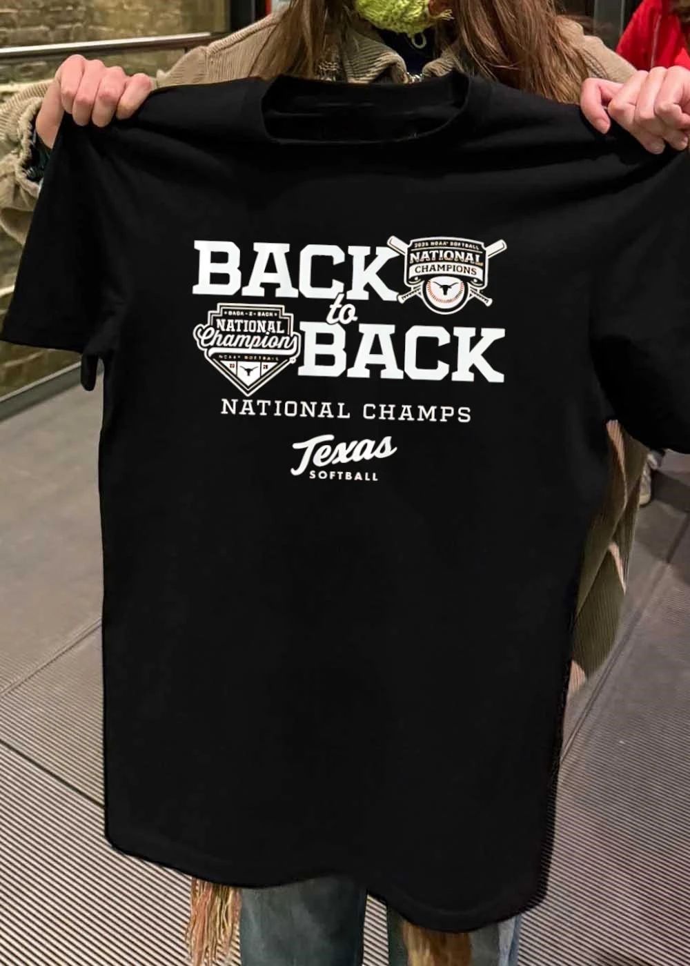 Texas Longhorns Back To Back National Champs Softball Shirt