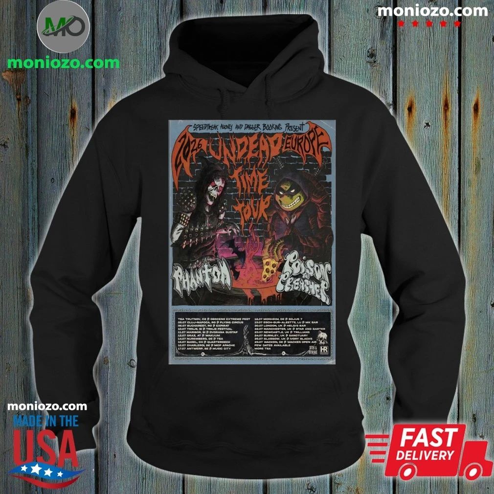 Original Phantom With Poison The Preacher Undead Time Tour Europe And UK 2026 Poster Shirt – Best Gift for Music Fans