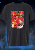 Salah Mohamed Salah Kicking Soccer Ball in Red Jersey Planet Euphoria T-Shirt