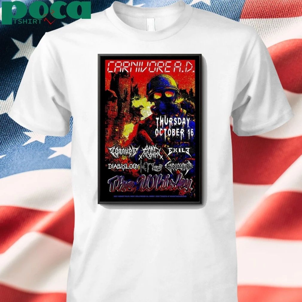 Carnivore A.D Whisky a Go Go, West Hollywood, CA Show 2025 Poster shirt