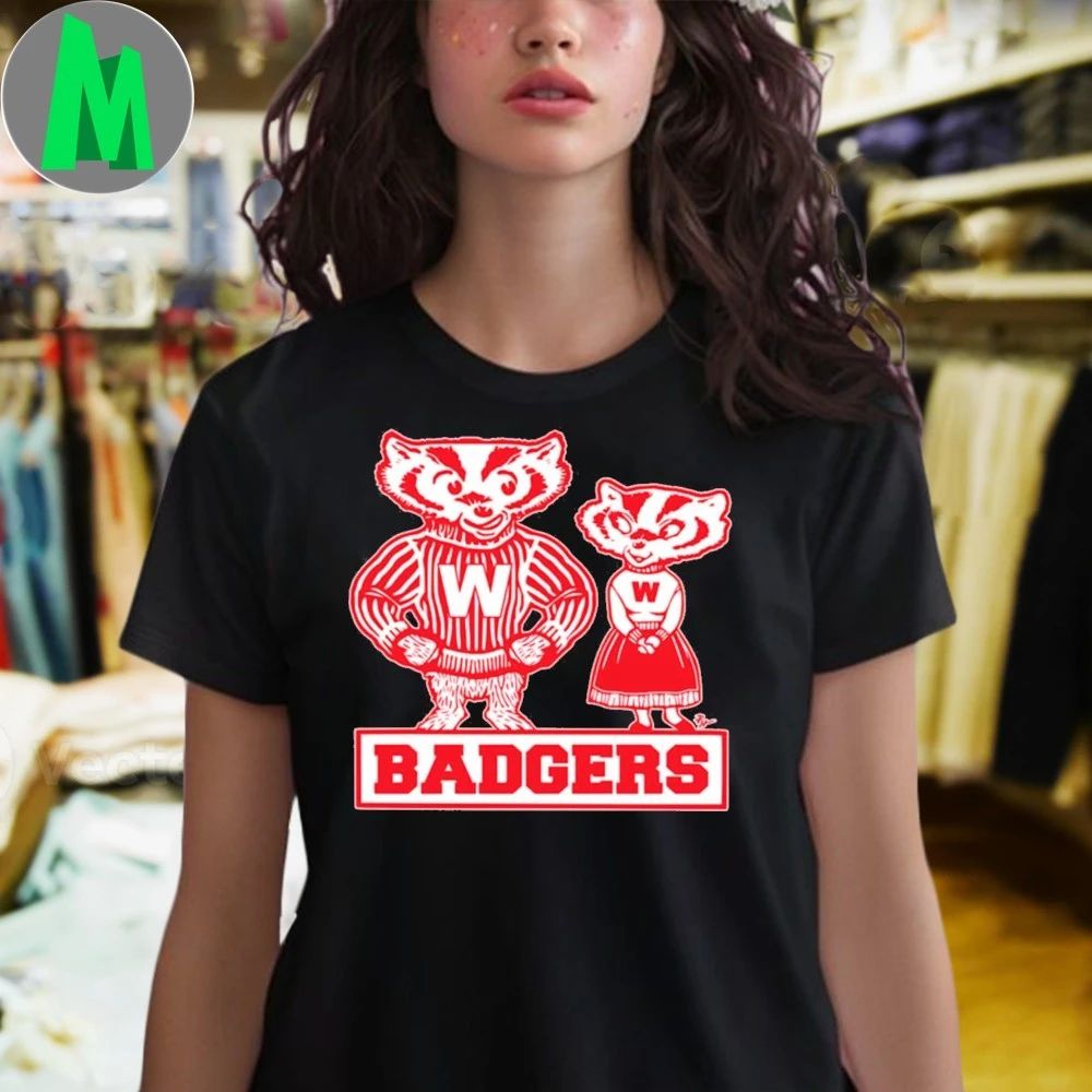 Badger Mascot Couple Shirt