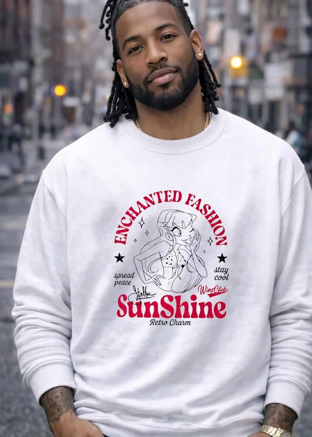 Stella Spread Peace Stay Cool SunShine Enchanted Fashion Retro Charm T-Shirt