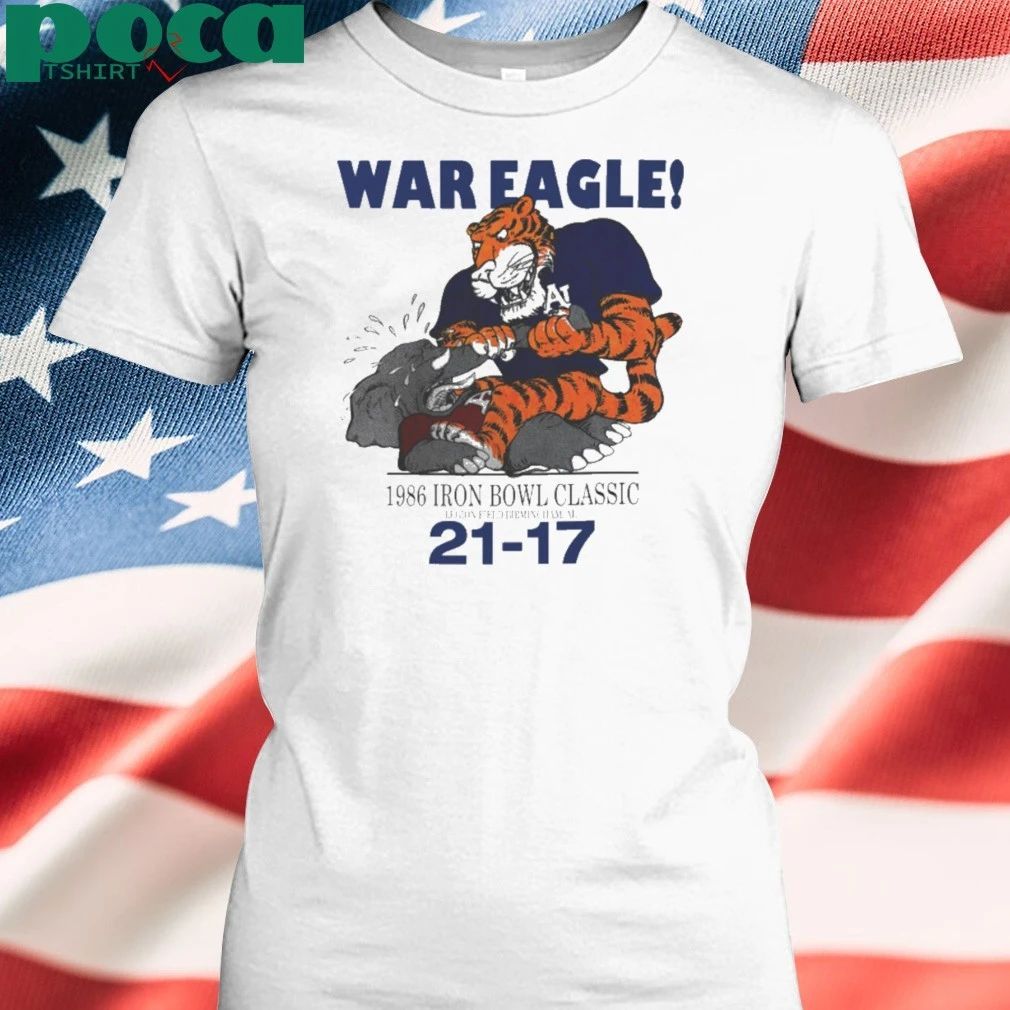 Vintage Alabama Vs Auburn 1986 Iron Bowl War Eagle T-shirt