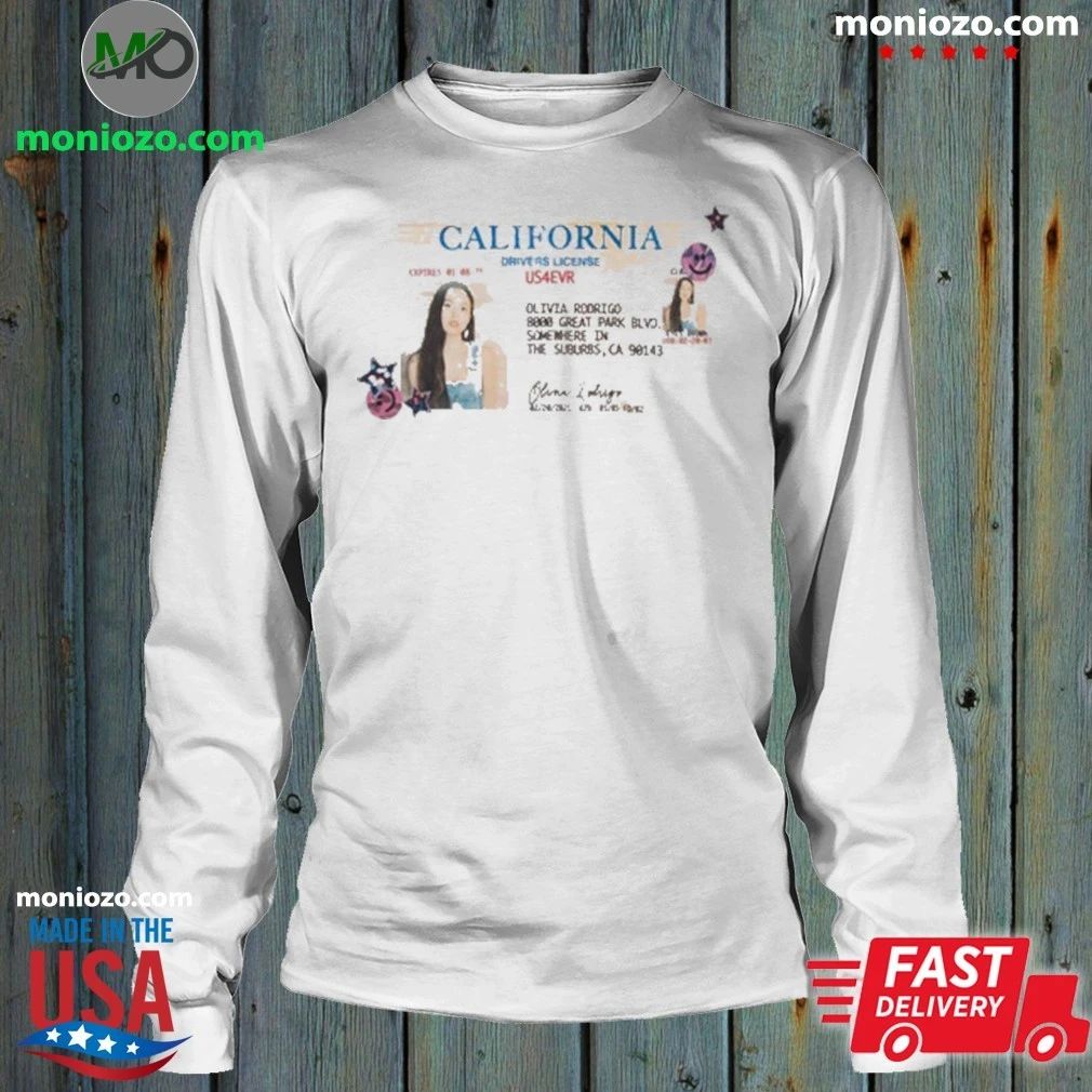 Original Olivia Rodrigo Drivers License 5 Year Anniversary Shirt – Perfect Gift for Men & Women