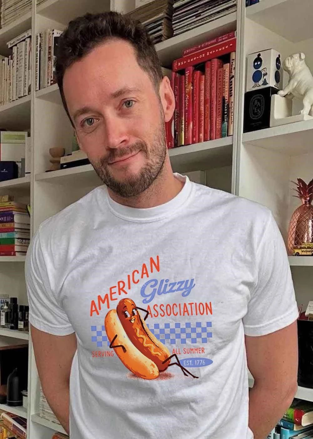 American Glizzy Association Serving All Summer Est 1776 Vintage Hot Dog shirt
