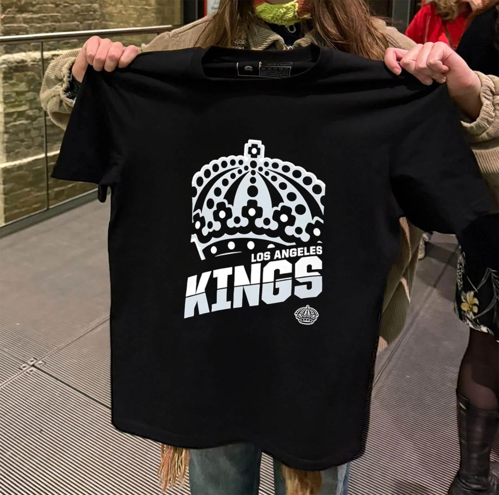 Los Angeles Kings Silver Crown Logo Heritage Sports shirt