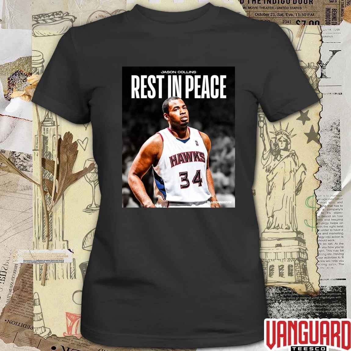 Jason Collins Rest In Peace Hawks Nation Poster t-shirt