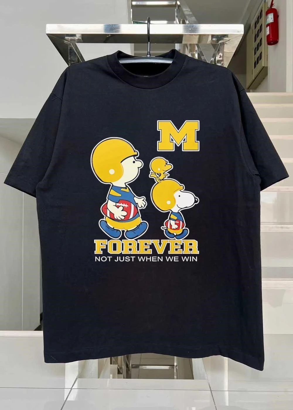 Peanuts Fan Apparel Forever Not Just When We Win Michigan Wolverines T-Shirt