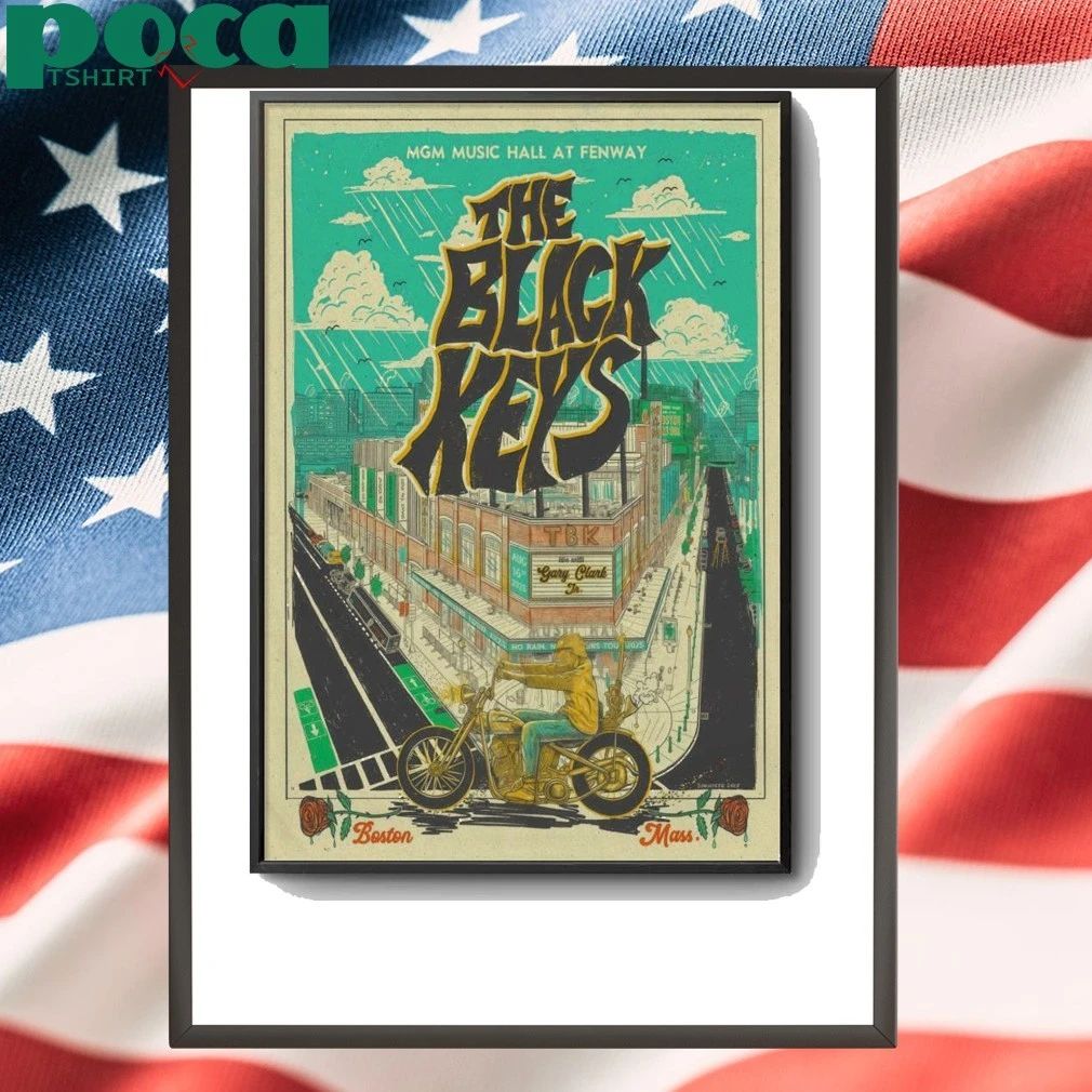 The Black Keys Boston Tour On Aug 16 2025 Poster shirt