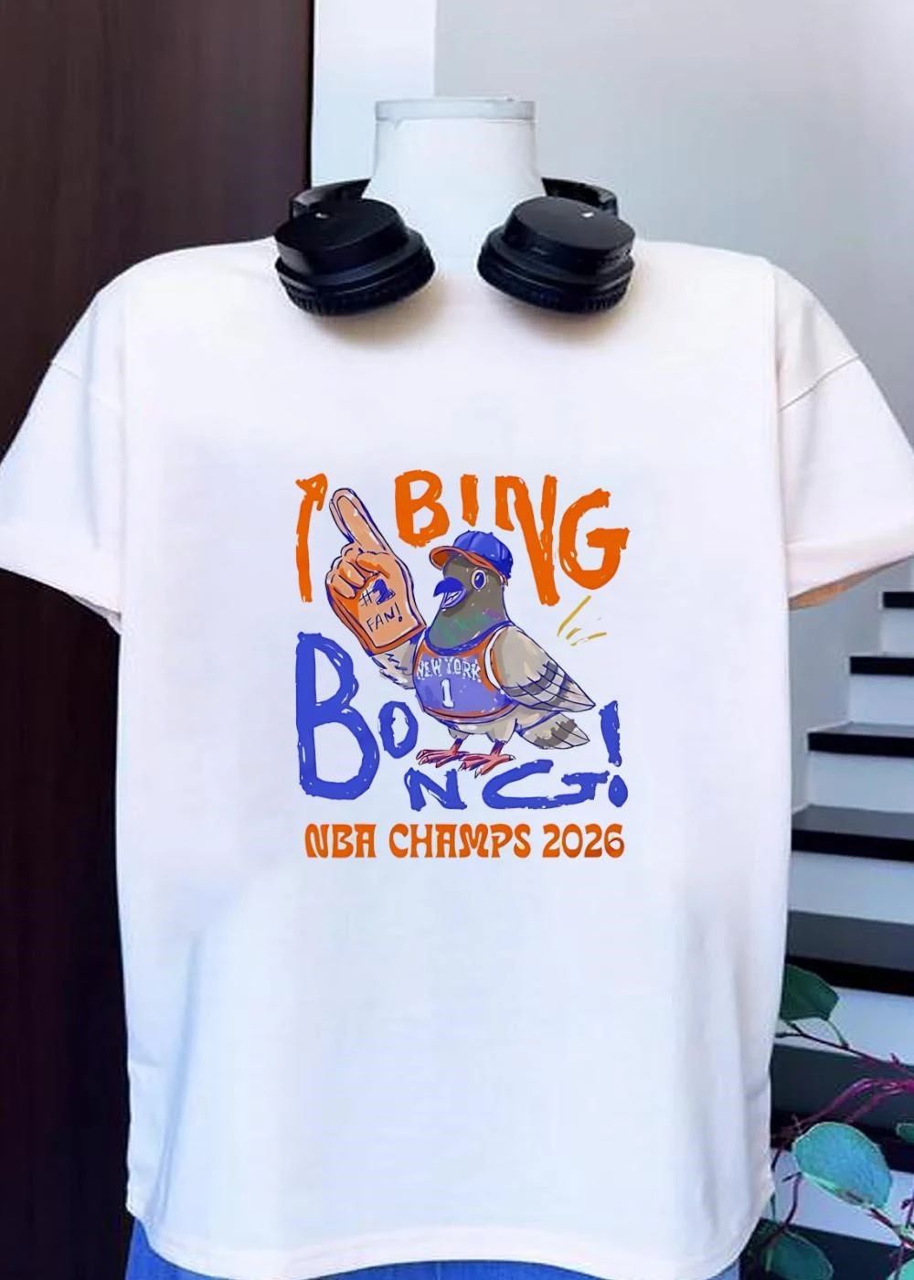 New York Pigeon Fan Shirt BING BONG NBA CHAMPS 2026