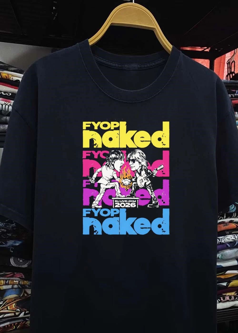 Bz Live-Gym 2026 Fyop Naked Music Band Graphic T-Shirt