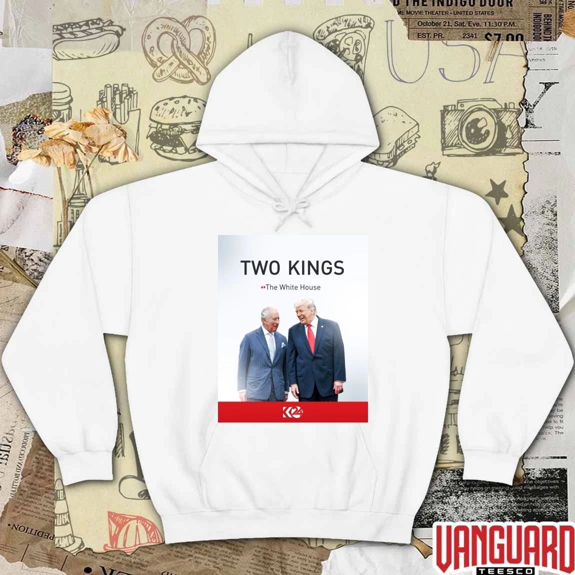 Donald Trump and King Charles III Two Kings The White House Poster t-shirt