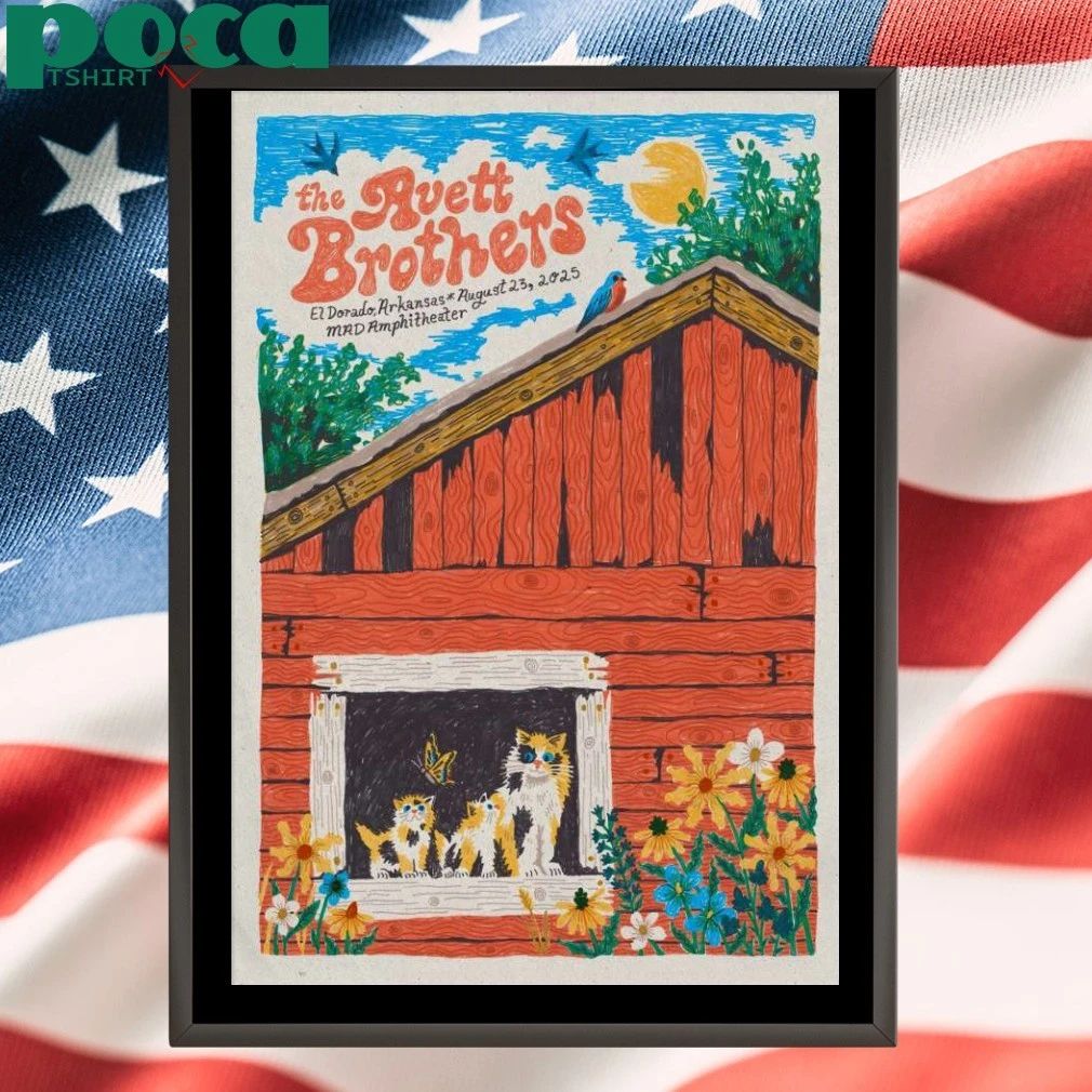 The Avett Brothers August 23 2025 In El Dorado AR Poster T-shirt