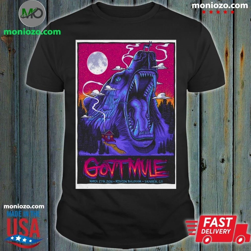 Original Gov’t Mule March 27 2026 Denver, CO Poster Shirt