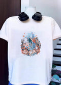 Final Fantasy Vivi Moogle Chocobo flower illustration shirt
