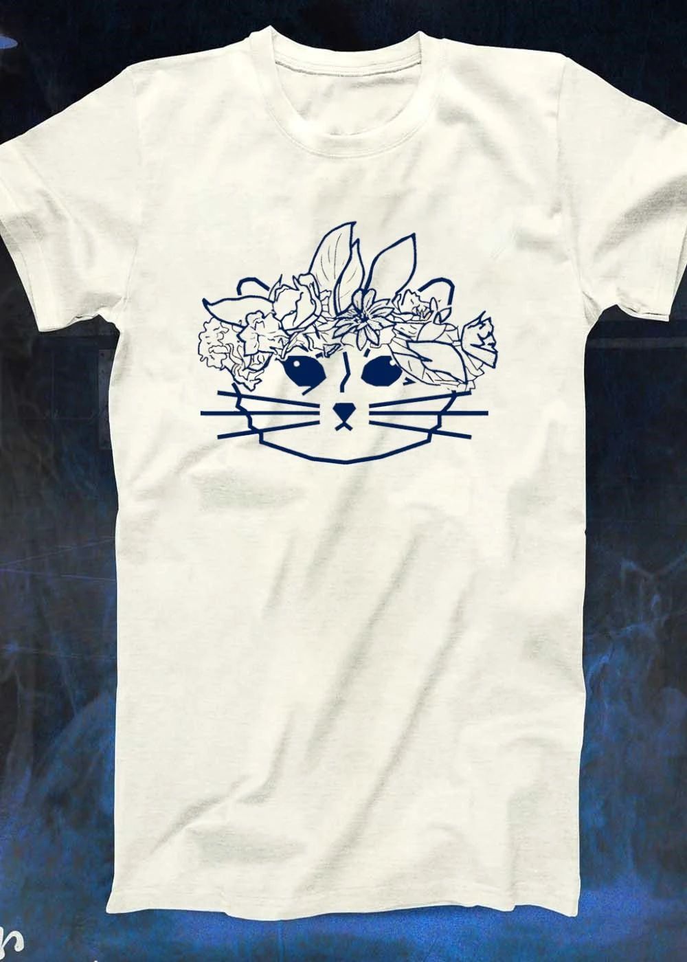 Cat Lover Floral Crown T-Shirt
