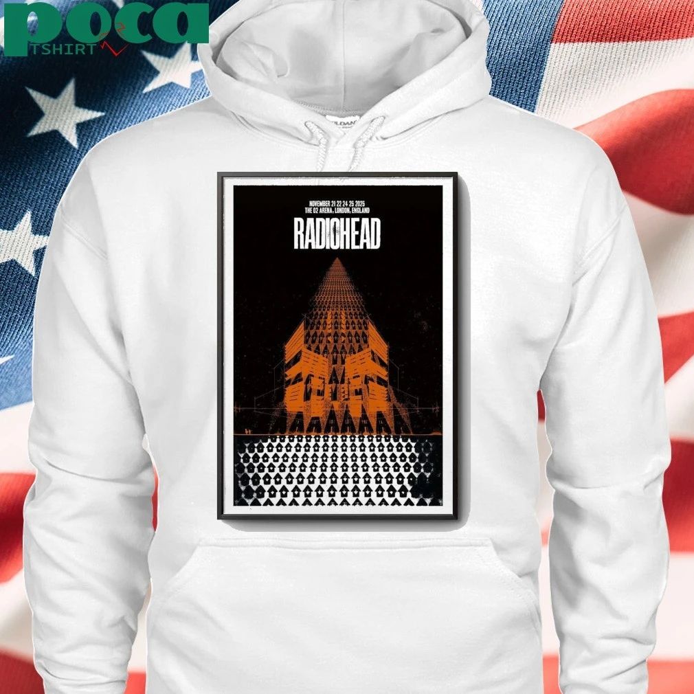 Radiohead November 21-25, 2025 The O2, London, UK Concert Poster shirt