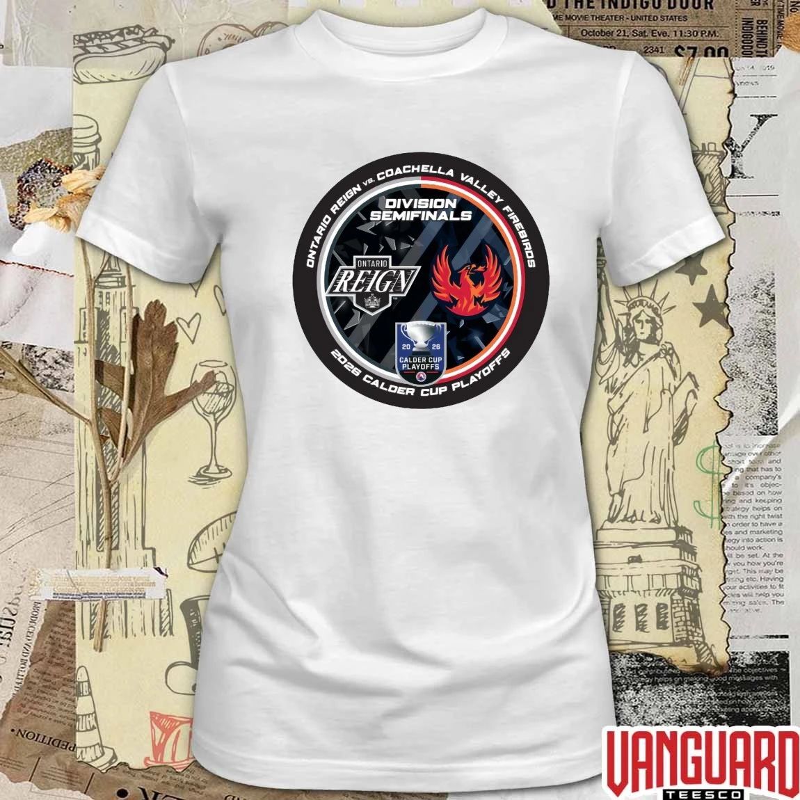 Ontario Reign vs Coachella Valley Firebirds 2026 Calder Cup Playoffs Division Semifinals Dueling Souvenir t-shirt
