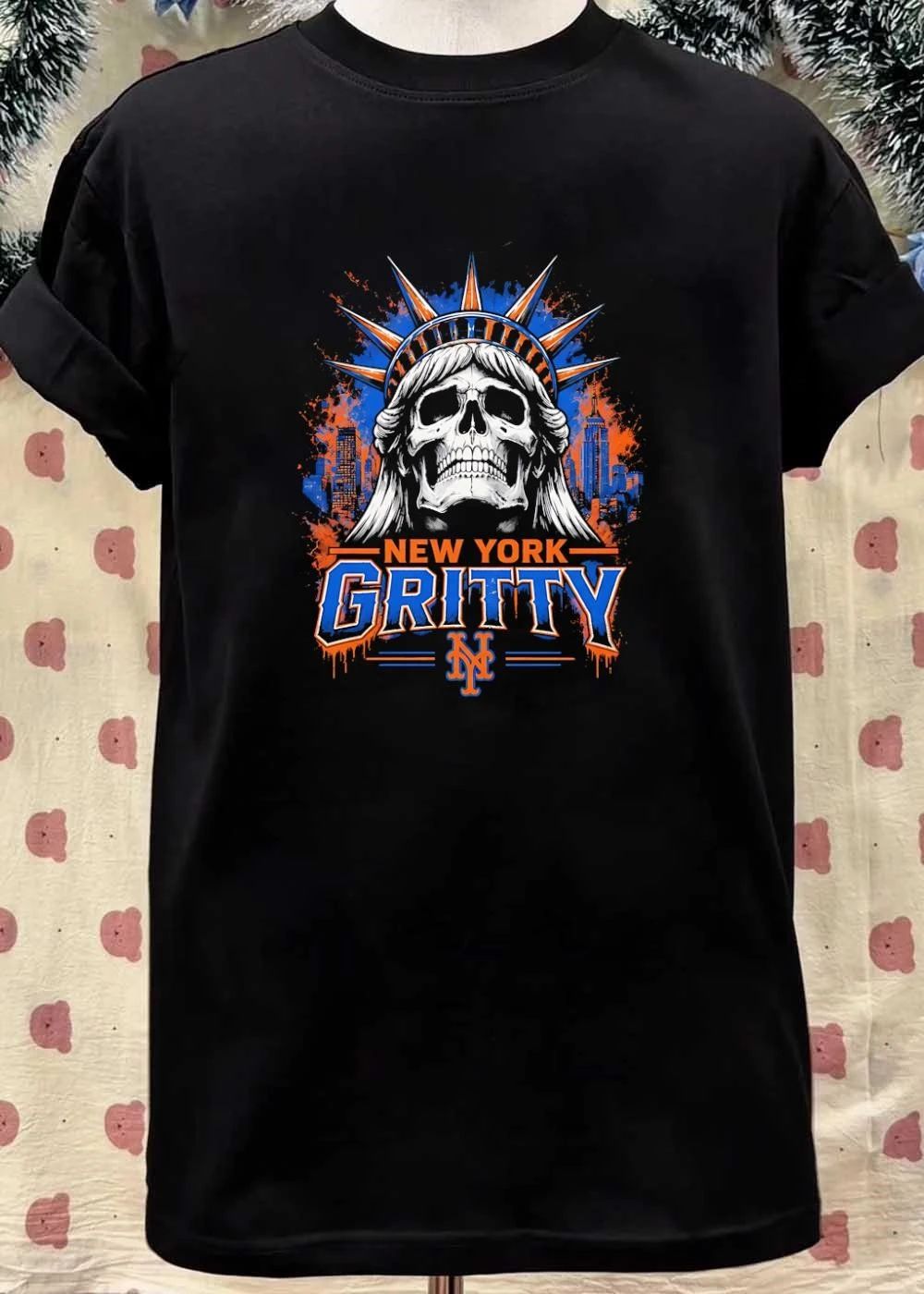 New York Gritty Statue Of Liberty Skull Mets Baseball shirt