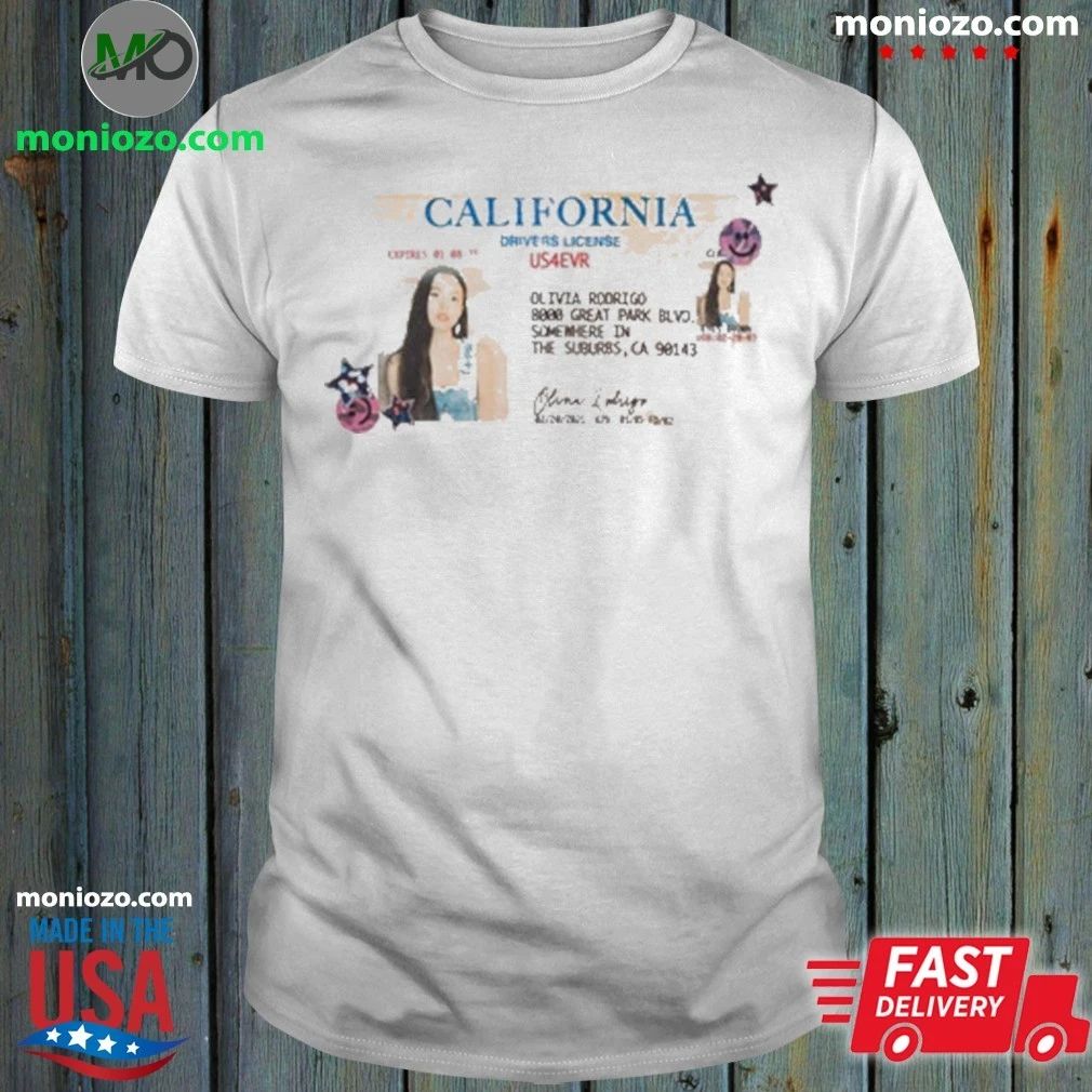 Original Olivia Rodrigo Drivers License 5 Year Anniversary Shirt – Perfect Gift for Men & Women