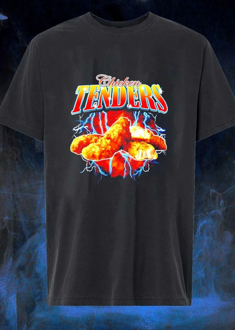 Electrifying Food Apparel Chicken Tenders Lightning Fried Fast Food T-Shirt