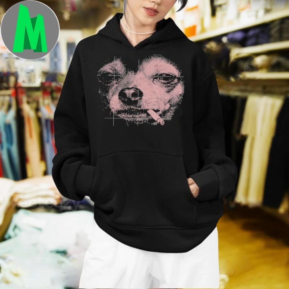 Dog Smoking Cigarette Funny Chihuahua Meme Shirt