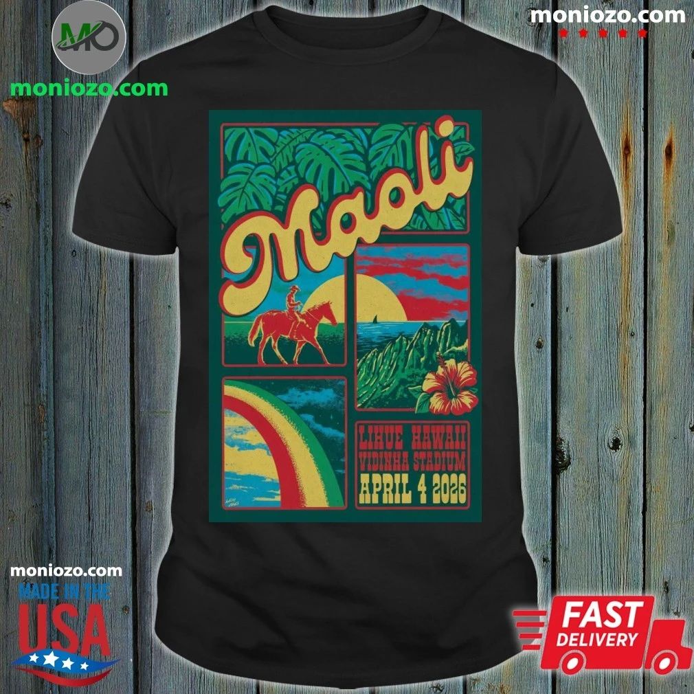 Original Maoli Music Vidinha Stadium Lihue, HI April 4 2026 Poster T-Shirt – Best Gift for Music Fans