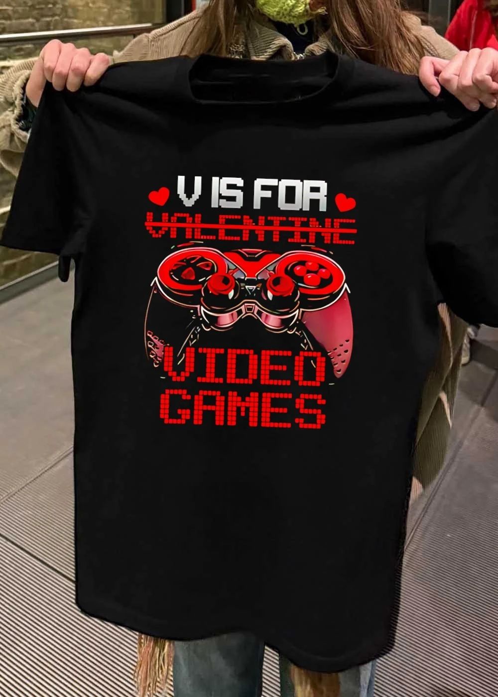 V Is For Video Games Valentine Day shirt