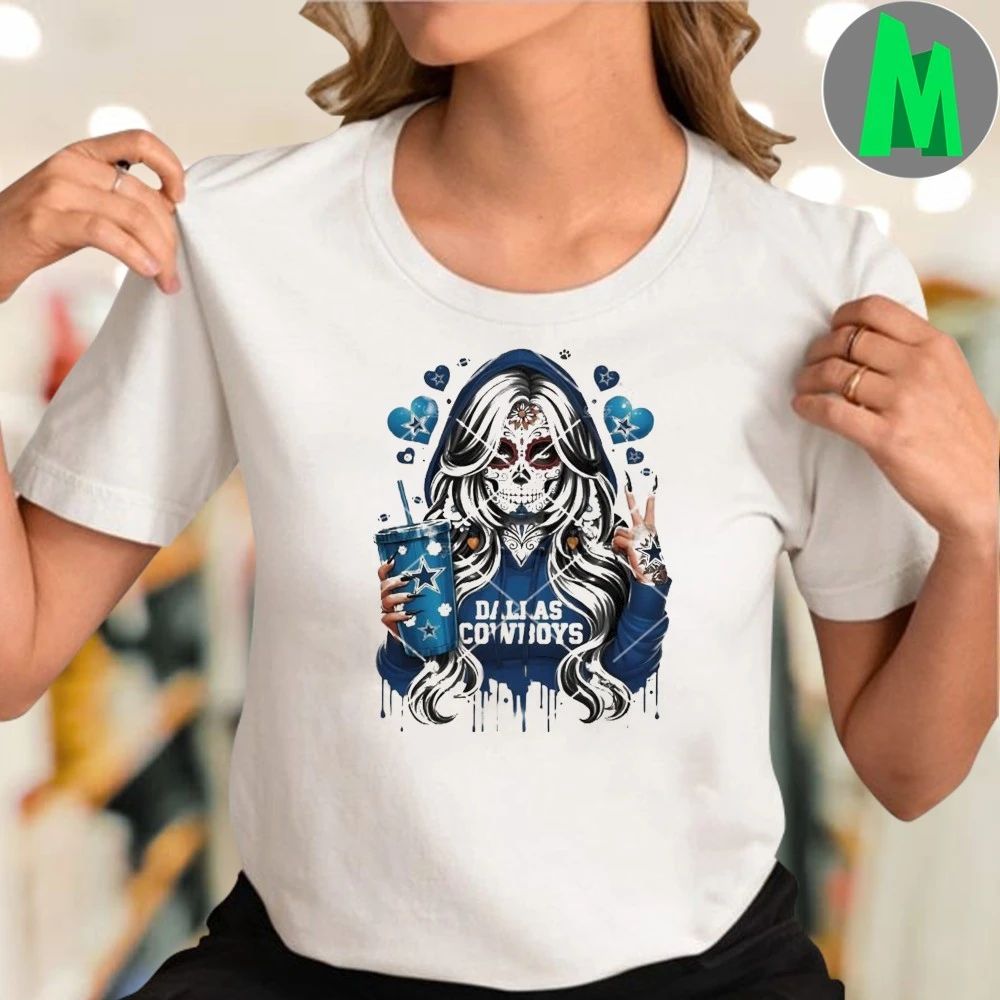 Dallas Cowboys Sugar Skull Girl Shirt