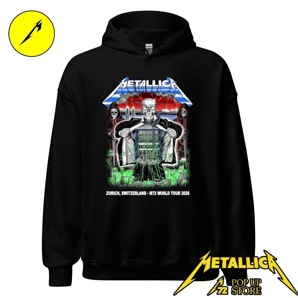 Metallica M72 Zurich 2026 limited-edition Poster By Luca Schenardi T-Shirt – Stadion Letzigrund, Switzerland – May 27, 2026
