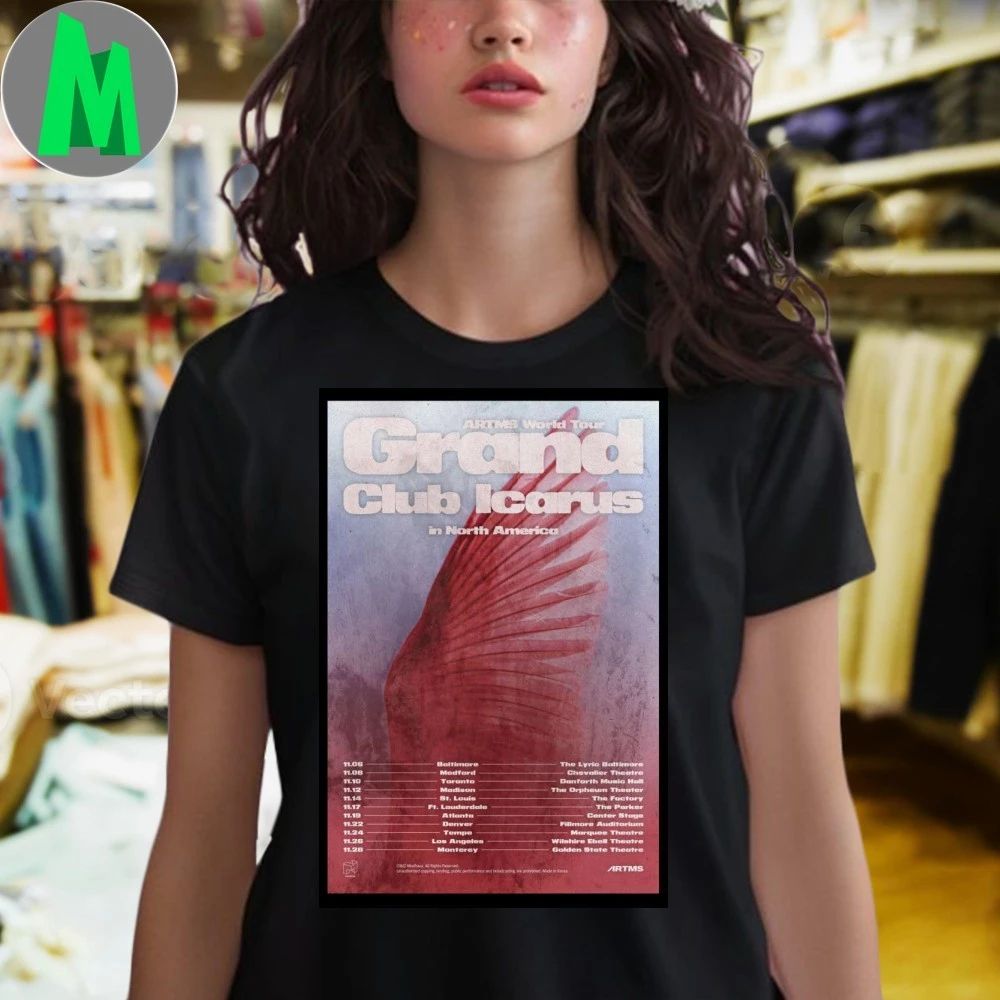 Original ARTMS World Poster Grand Club Icarus in North America Tour 2025 Shirt