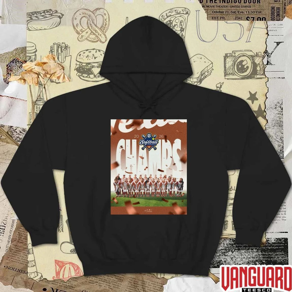 Texas Longhorns Softball Team 2026 SEC Champions Poster t-shirt
